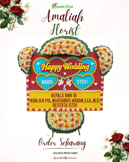 Papan Bunga Pernikahan Teladan Barat